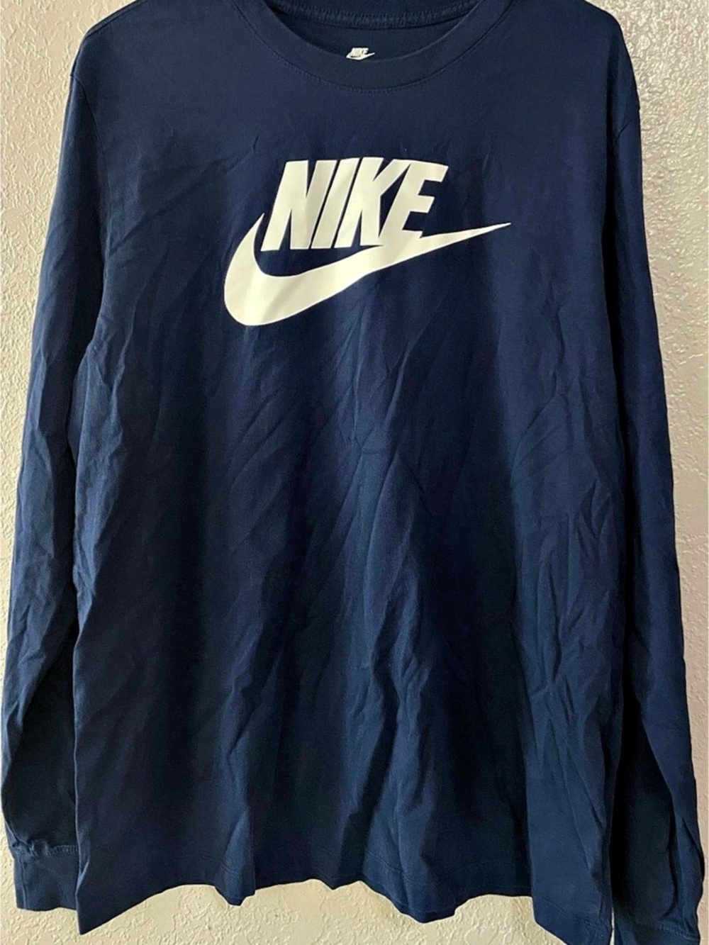 Nike The Nike Tee Long-Sleeve Logo T-Shirt Blue